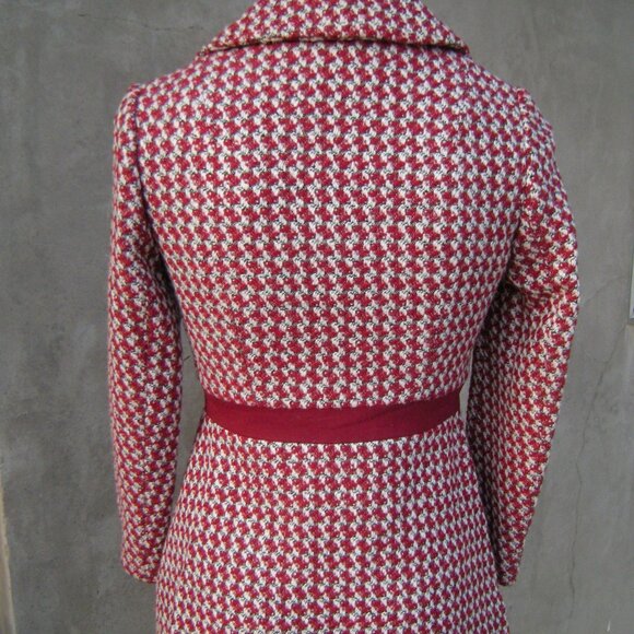 Ho Lai Ladies Tailor Couture Wool Jacket Red Silk Lined SIZE S/M - Picture 5 of 11